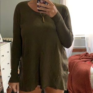 Olive Green Sweater Tunic